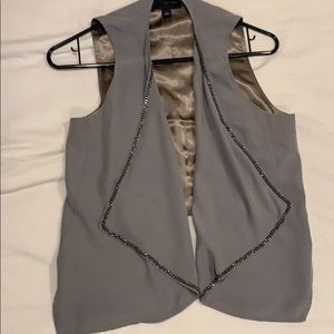 Banana Republic grey vest chain accent